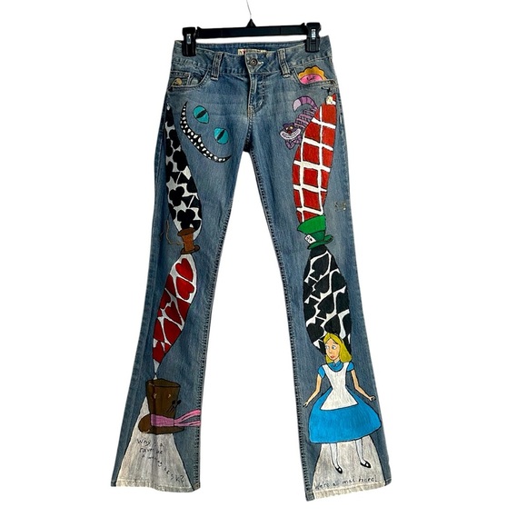 YMI Denim - YMI Vintage hand painted Alice in wonderlands jeans - size 1